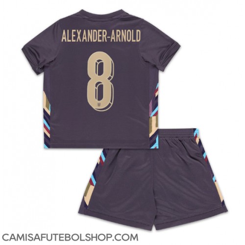 Camisa de time de futebol Inglaterra Alexander-Arnold #8 Replicas 2º Equipamento Infantil Europeu 2024 Manga Curta (+ Calças curtas)